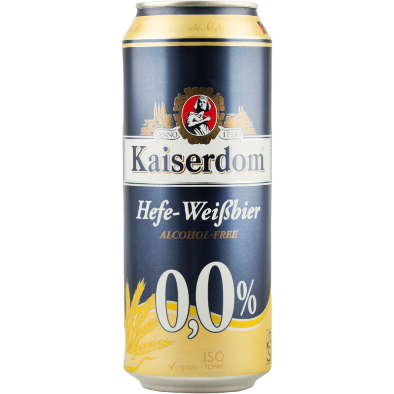 Купить Пиво безалкогольное Kaiserdom Hefe-Weisbier 0,5л ж/б