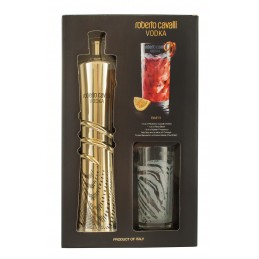 Купить Водка Roberto Cavalli Golden Edition 1л коробка + стакан