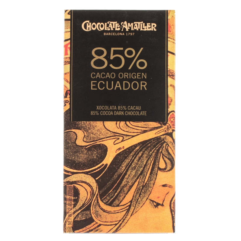 Купить Шоколад Amatller темный 85% Ecuador 70г Испания