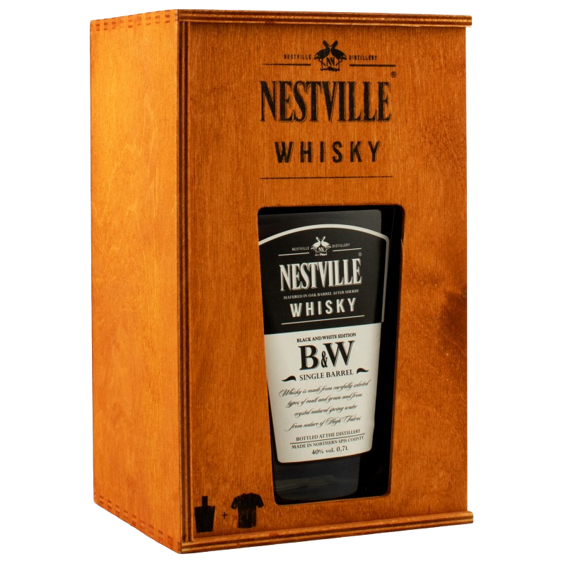Купить Виски Nestville Black&White 0,7л деревяная коробка