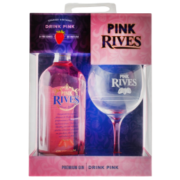 Купить Джин Pink Rives 0.7л в коробке+бокал