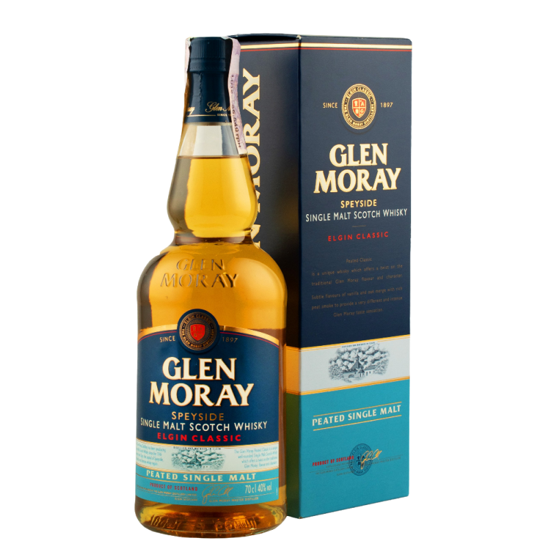 Купити Віскі Glen Moray Peated 0,7л в коробці